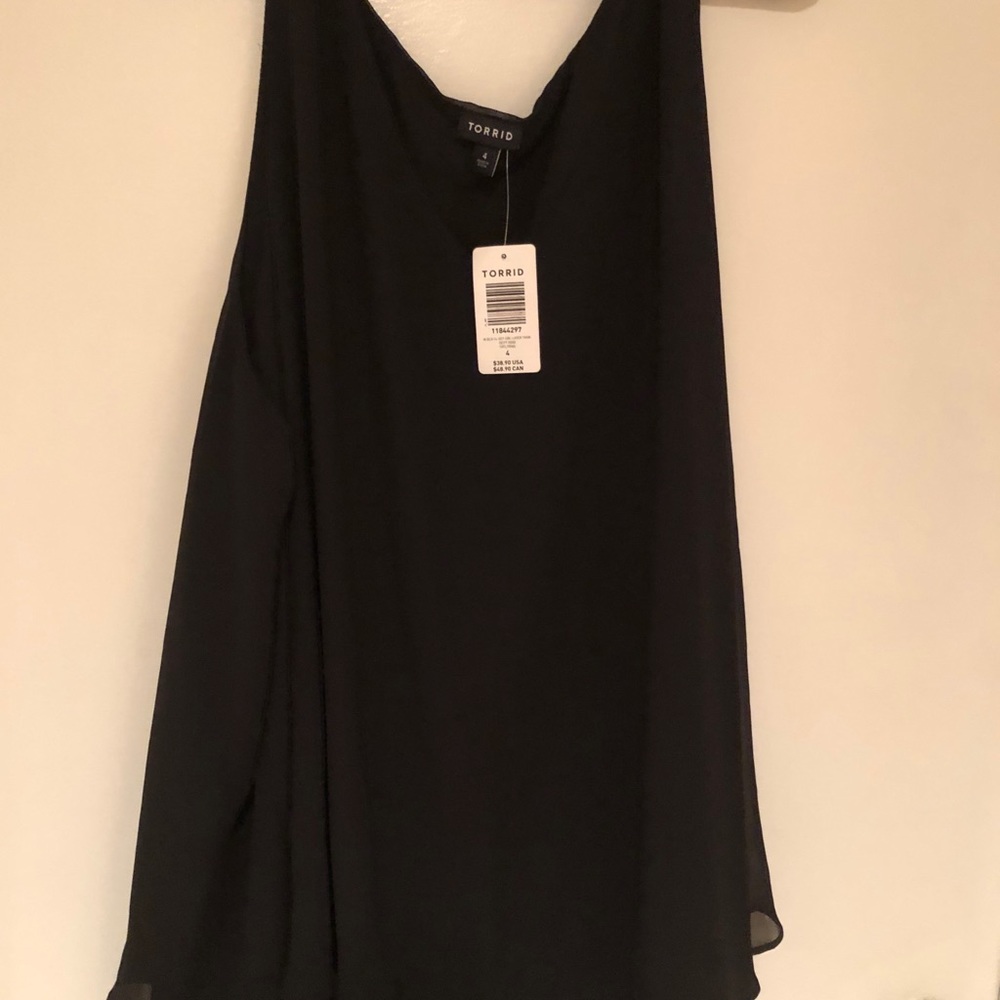 COPY - TORRID Black Double Layer Tank Top